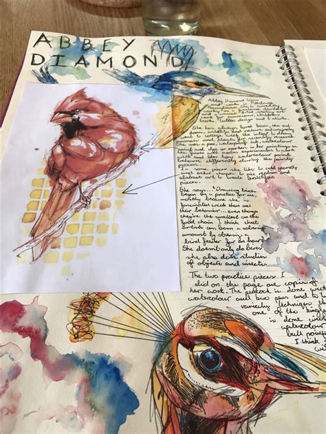 Artist research page of Abby diamond - Colored Art | Gcse art sketchbook, A level art sketchbook ...