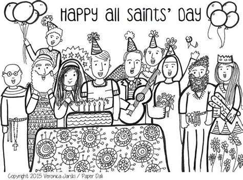 Free All Saints' Day Coloring Page [Downloadable PDF] | All saints day ...