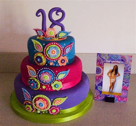 18Th Birthday Cake Based On The Invitation - CakeCentral.com