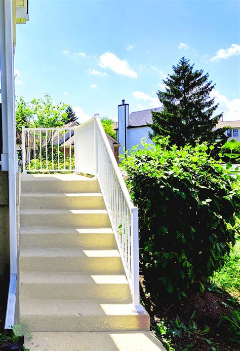 Concrete Step Railing | Chicago area