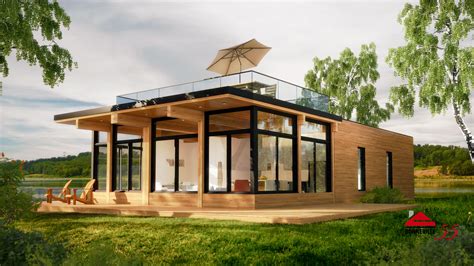 🏠 : Micro-Natur ©️ Maisons Bonneville | Prefab cabins, Prefab homes, Prefab