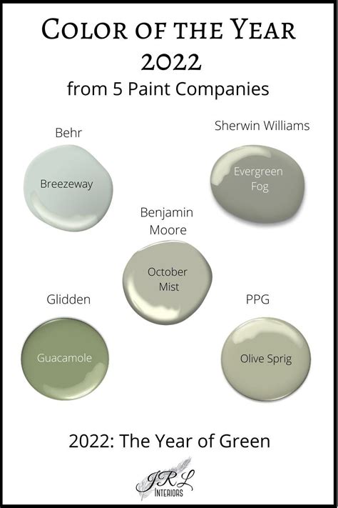 JRL Interiors — Paint Pairings for Benjamin Moore Color of the Year ...