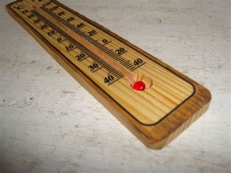 Vintage Thermometer Thermometer Wooden Thermometer Indoor Thermometer ...