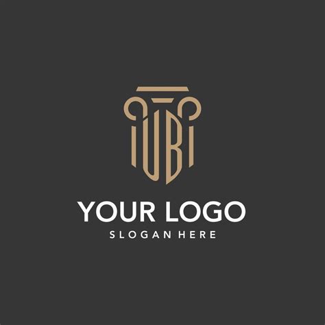 UB logo monogram with pillar style design 22991412 Vector Art at Vecteezy