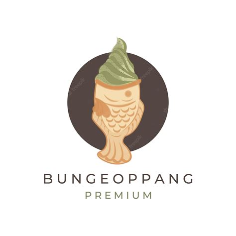 Premium Vector | Bungeoppang korean street food illustration logo with ...