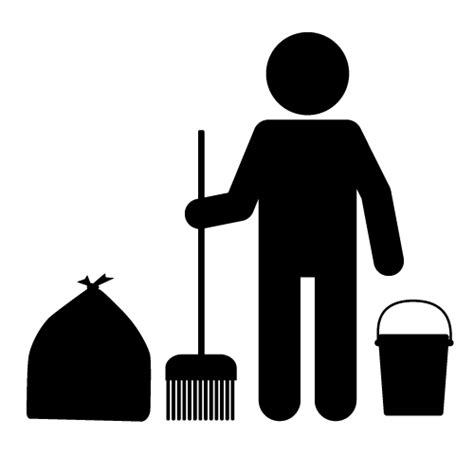 Collection of Janitor PNG Black And White. | PlusPNG