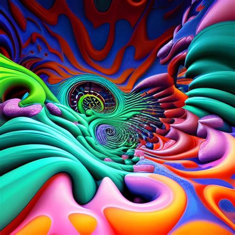 Premium AI Image | 3d fractal art free in the style