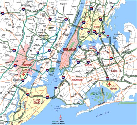 New York City Printable Map
