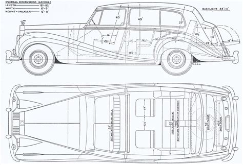 Rolls-Royce Silver Wraith 1958 Blueprint - Download free blueprint for ...