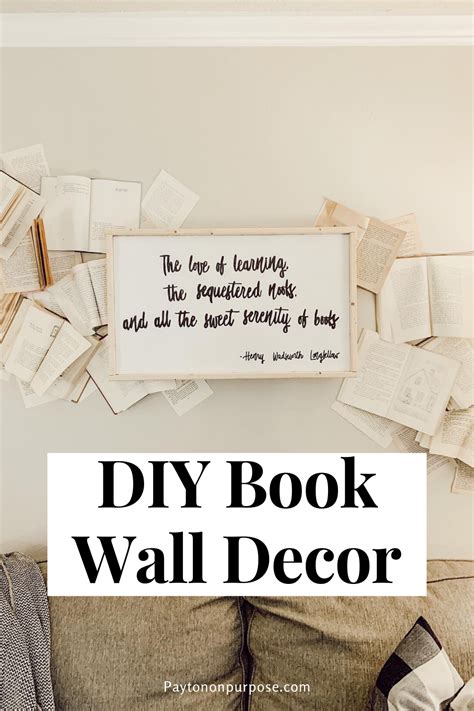 DIY Book Wall Decor - Payton on Purpose