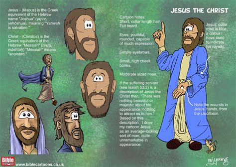 Jesus the Christ character design sheet | Bible Cartoons