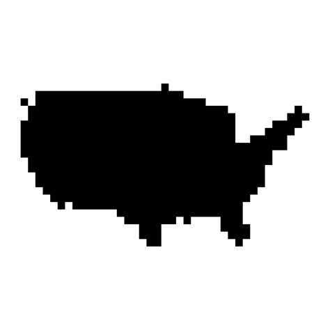 Pixel map of USA. Vector illustration. 18870182 Vector Art at Vecteezy