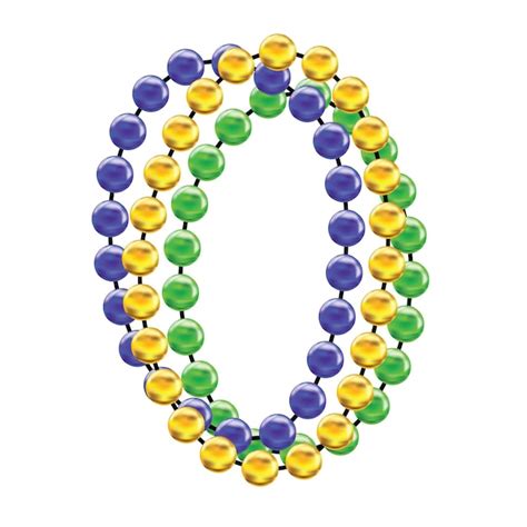 Premium Vector | Mardi gras colorful beads Fat Tuesday decoration ...