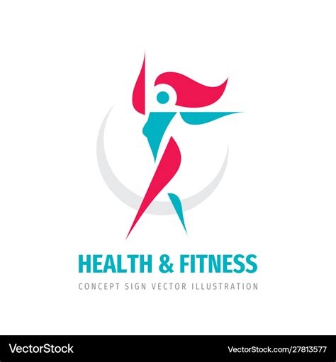 Health fitness - concept business logo design Vector Image