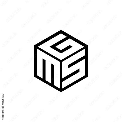 MSG letter logo design with white background in illustrator, cube logo ...