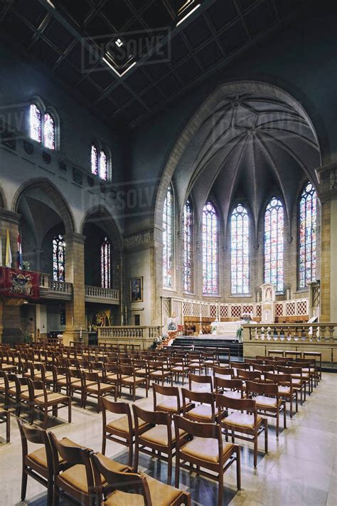 Notre Dame cathedral altar, Luxembourg, Europe - Stock Photo - Dissolve