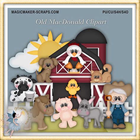 Old Macdonald Farm Clipart - Etsy