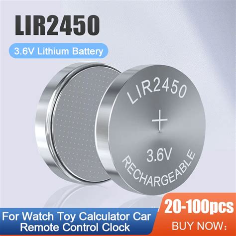 LIR2450-LIR-2450-3-6V-Lithium-Rechargeable-Batteries-Replaced-CR2450 ...