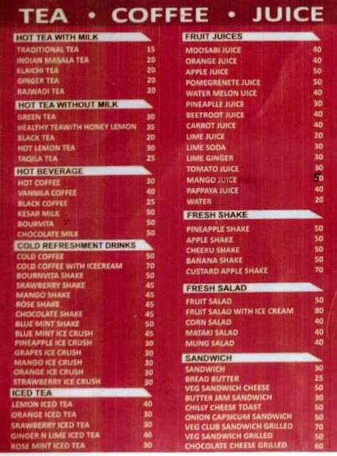 The Tea Shop Menu, Menu for The Tea Shop, Pimple Saudagar, Pune - Zomato