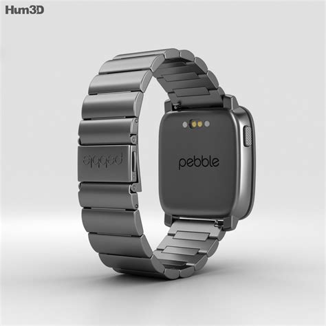 Pebble Time Steel Gunmetal Black Metal Band 3D model - Hum3D