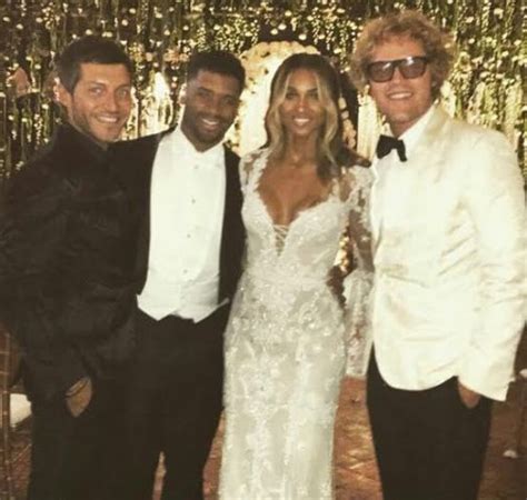 Ciara & Russell Wilson pictured at their wedding reception in England