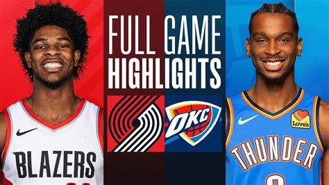 TRAIL BLAZERS at THUNDER | FULL GAME HIGHLIGHTS | January 11, 2024 ...