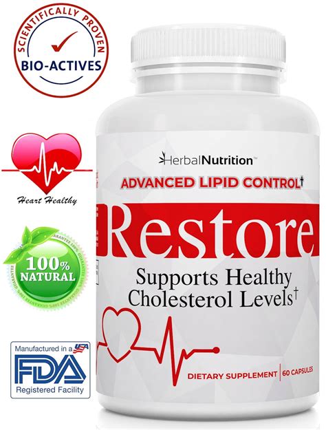 Restore - Cholesterol Lowering Supplement With Bio-Actives Red Yeast ...