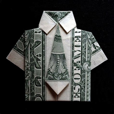 Mini Dress SHIRT with Tie Lucky Wallet Charm Money Origami | Etsy | Money origami, Dollar bill ...