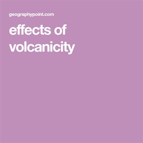 effects of volcanicity | Air pollution, Geography, Lava flow