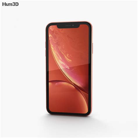 Apple iPhone XR Coral 3D model - Electronics on Hum3D