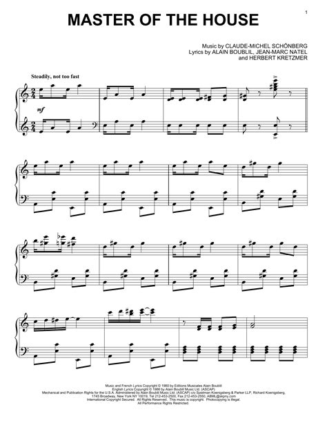 Master Of The House | Sheet Music Direct