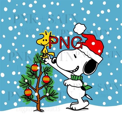 Snoopy and Woodstock PNG Christmas PNG PNG for (Instant Download) - Etsy