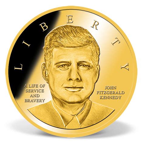 John F. Kennedy Anniversary Commemorative Coin | Gold-Layered | Gold | American Mint