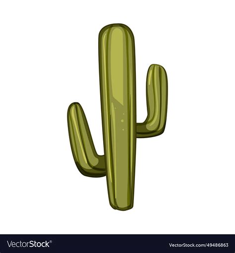 Desert cactus cartoon Royalty Free Vector Image