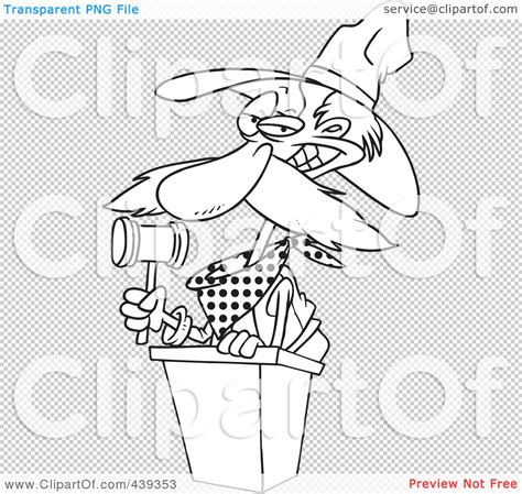 Royalty-Free (RF) Clip Art Illustration of a Cartoon Black And White Outline Design Of A Cowboy ...