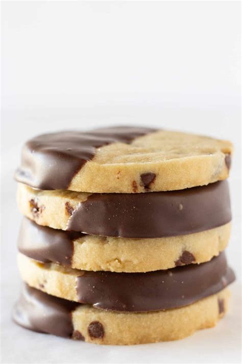 Easy Chocolate Chip Shortbread Recipe - Cookies - Practically Homemade