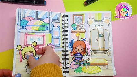 Toca Life World Handmade Sticker book & Making Bedroom DIY - YouTube