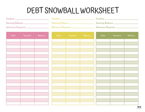 Debt Snowball Spreadsheet Template - prntbl.concejomunicipaldechinu.gov.co