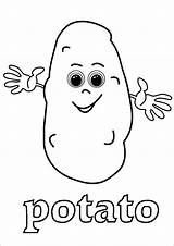 Potato Coloring Page Printable Pages sketch template