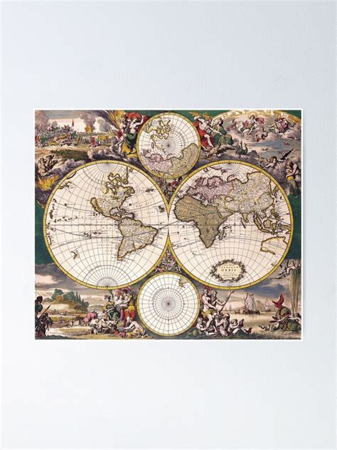 "Old World Map" Poster for Sale by kookakate | Redbubble