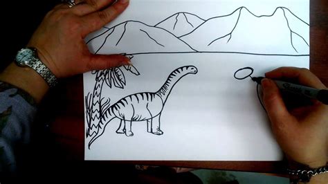 Pin by misty lambeth on dinosaurs | Drawing scenery, Landscape drawing, Dinosaur coloring pages