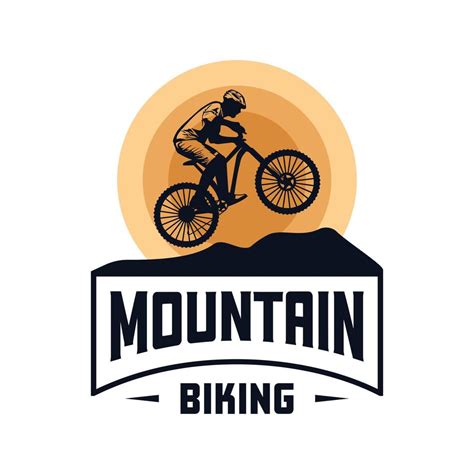 Vintage Cycling Logo, Mountain Bike, T-shirt Design. Mountain Bike T ...