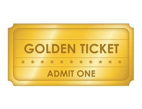 Large Golden Ticket Template | Useful Templates | Pinterest