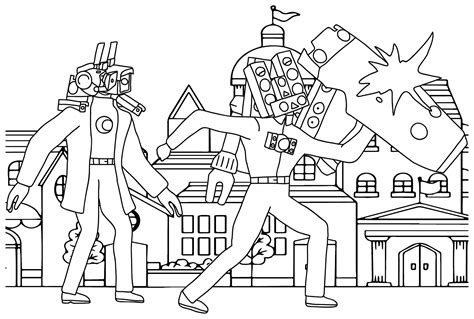 Titan speakerman titan cameraman coloring page titan cameraman coloring ...