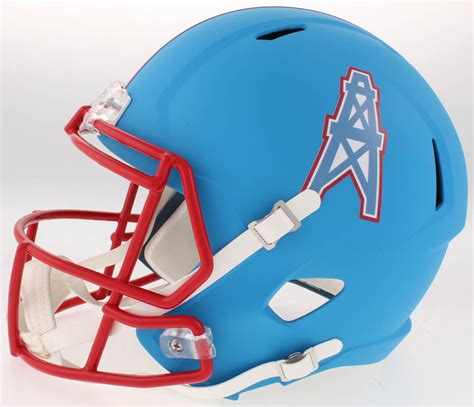 Earl Campbell Signed Houston Oilers Full-Size Custom Matte Speed Helmet Inscribed "HOF 91" (JSA ...