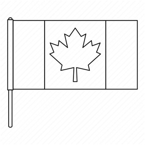 Canada, canadian, flag, line, national, outline, thin icon - Download on Iconfinder