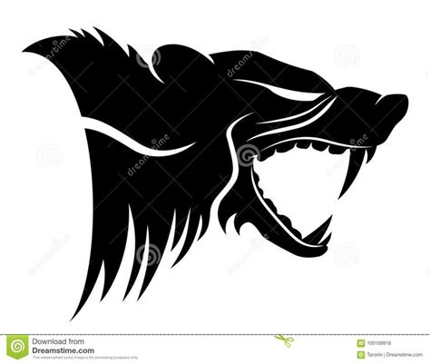 Wolverine animal sign. stock vector. Illustration of silhouette ...