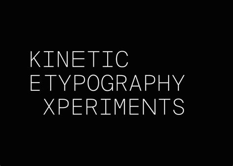 Kinetic Typography Experiments on Behance