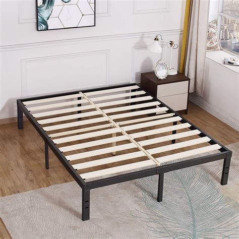 TATAGO 3500lbs Upgraded Heavy Duty Wooden Slats Platform Bed Frame, 14 ...