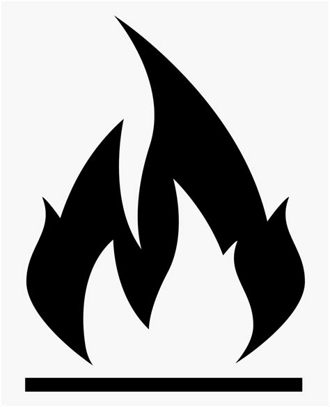 Burning Flames - Fire Symbol Black And White, HD Png Download ...